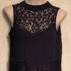 BEBOP- WOMEN'S NAVY BLUE WITH LACE DRESS SIZE S